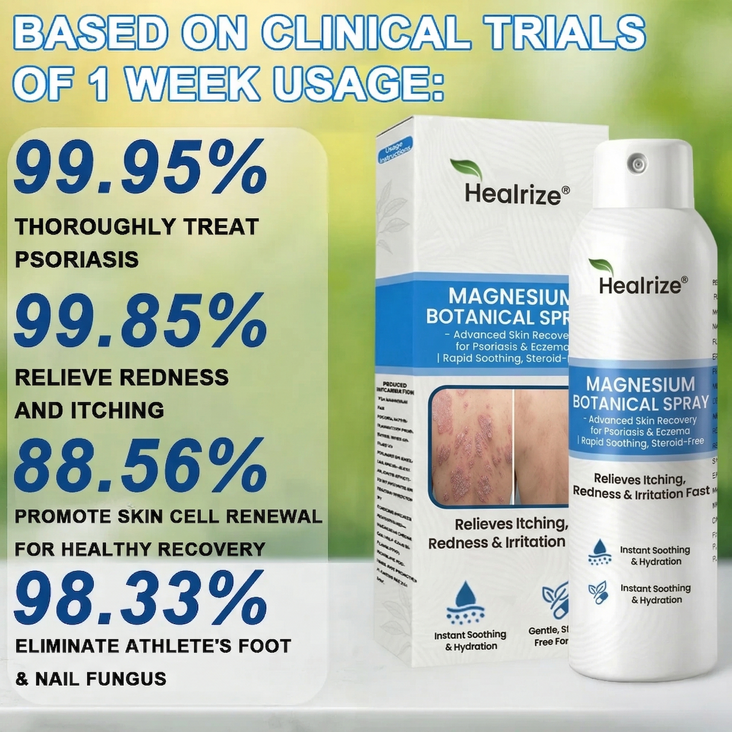 `Healrize® Magnesium Botanical Spray – Advanced Skin Recovery for Psoriasis & Eczema | Rapid Soothing, Steroid-Free