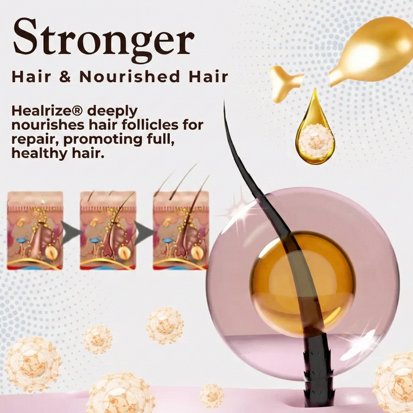 Healrize® Hair Regrowth Capsules| Revive Follicles, Boost Hair Volume