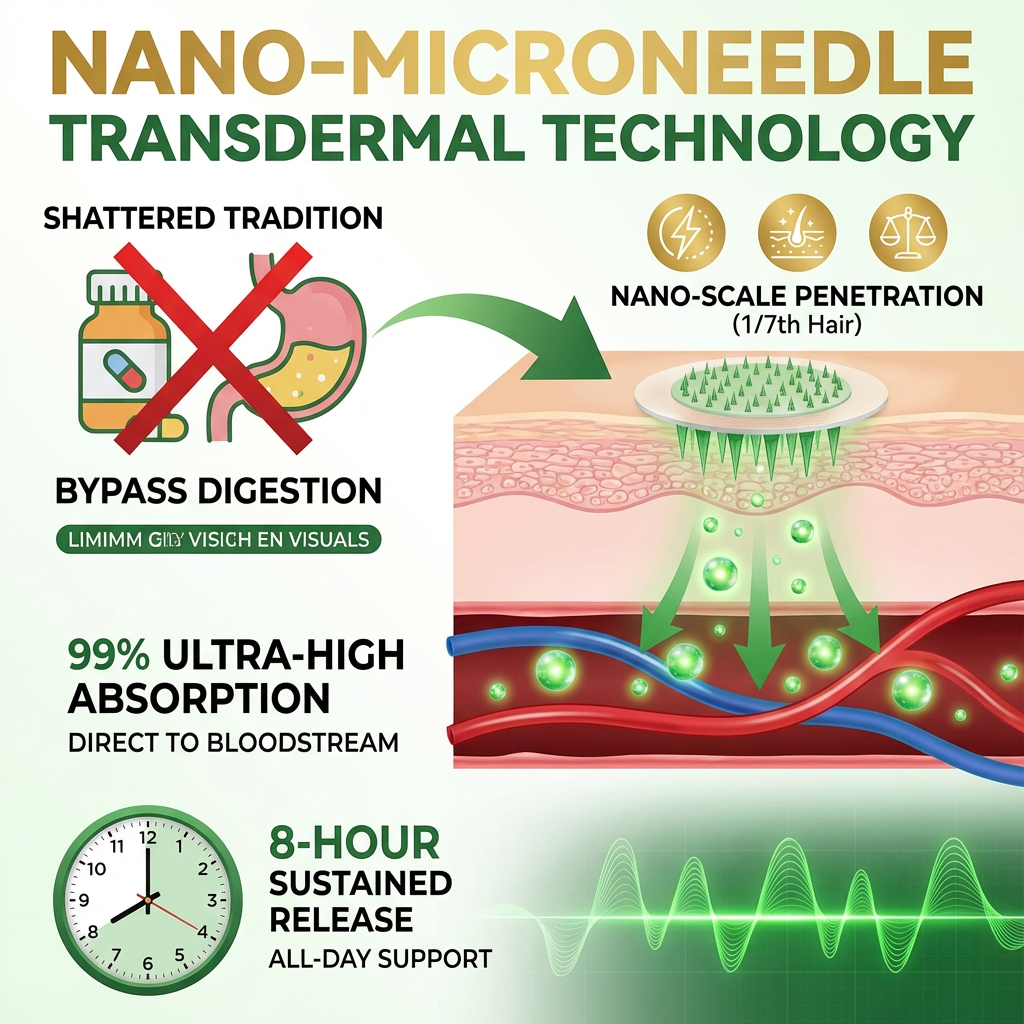 Healrize® MORINGA,BERBERINE & NDA+NMN Advanced Nano Microneedle Patch