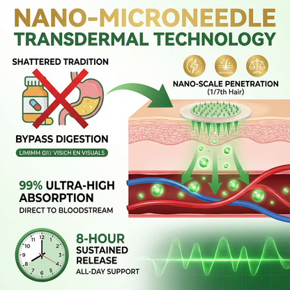 Healrize® MORINGA,BERBERINE & NDA+NMN Advanced Nano Microneedle Patch
