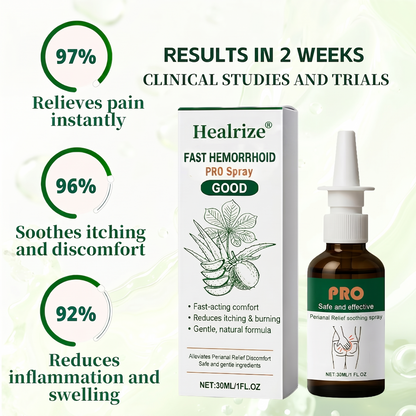 🔥Best Seller🔥Healrize® Fast Hemorrhoid PRO Spray-Stop Bleeding, Shrink Lumps, Instant Cool Comfort🎉Special limited-time discount