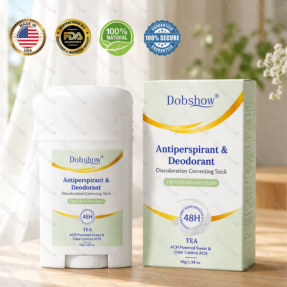 🎉Special limited-time discount🎉Dobshow®  Antiperspirant & Deodorant Discoloration Correcting Stick-Sweat Control, Targeted Bacterial Eradication,100% Anti-Stain Invisible Shield, Discoloration Correcting🔥Best Seller🔥