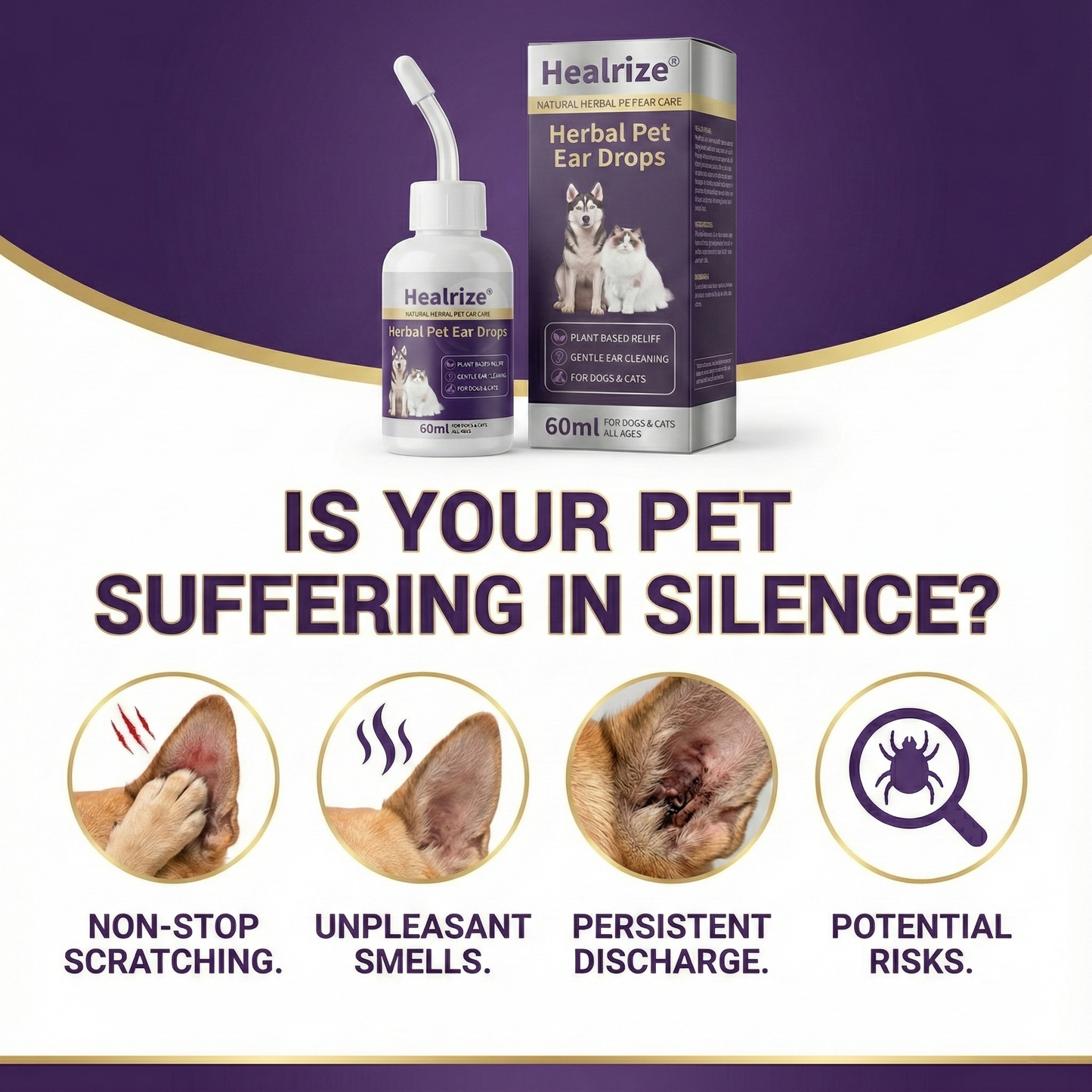 Healrize®  Herbal Pet Ear Drops