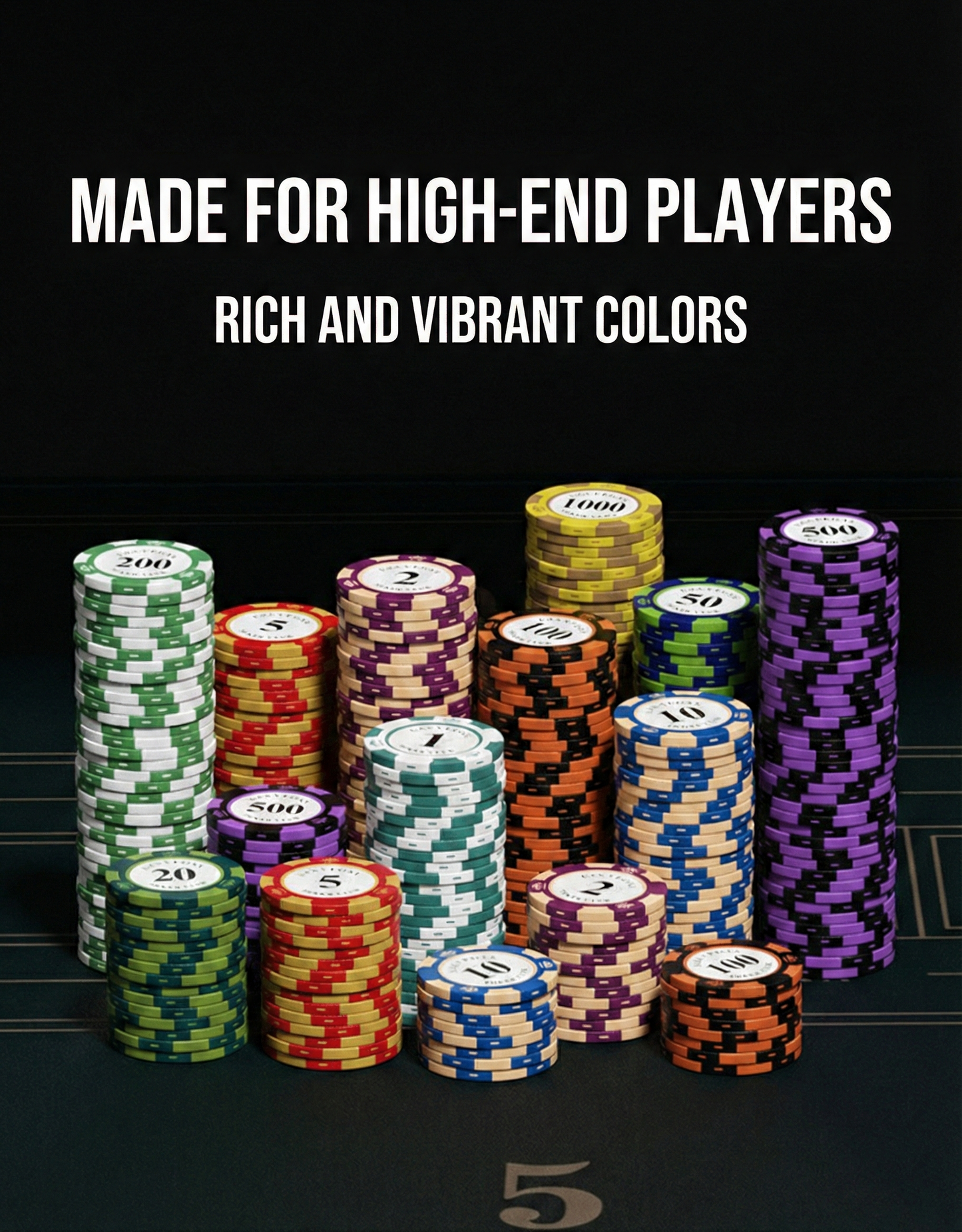 `MCOIKY® Royal Elite Clay Poker Chips