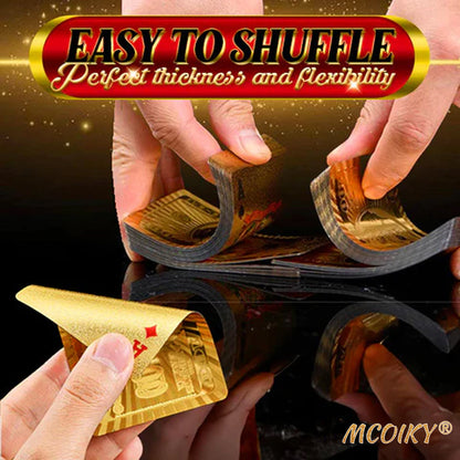 `MCOIKY® Gold Foil Deluxe Poker Card