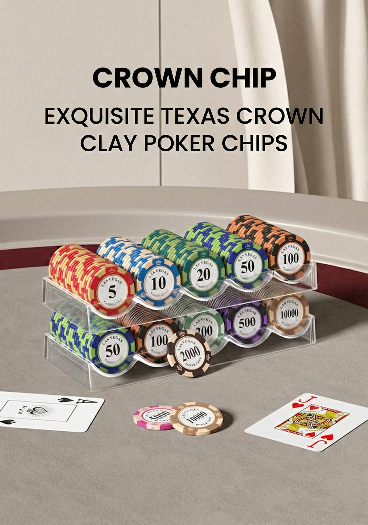 `MCOIKY® Royal Elite Clay Poker Chips