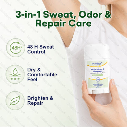 🎉Special limited-time discount🎉Dobshow®  Antiperspirant & Deodorant Discoloration Correcting Stick-Sweat Control, Targeted Bacterial Eradication,100% Anti-Stain Invisible Shield, Discoloration Correcting🔥Best Seller🔥