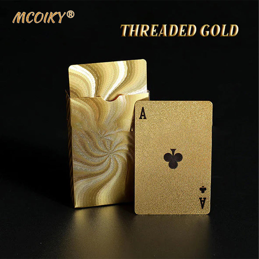 `MCOIKY® Gold Foil Deluxe Poker Card