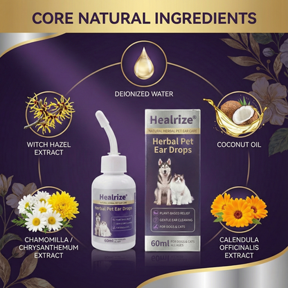 Healrize®  Herbal Pet Ear Drops