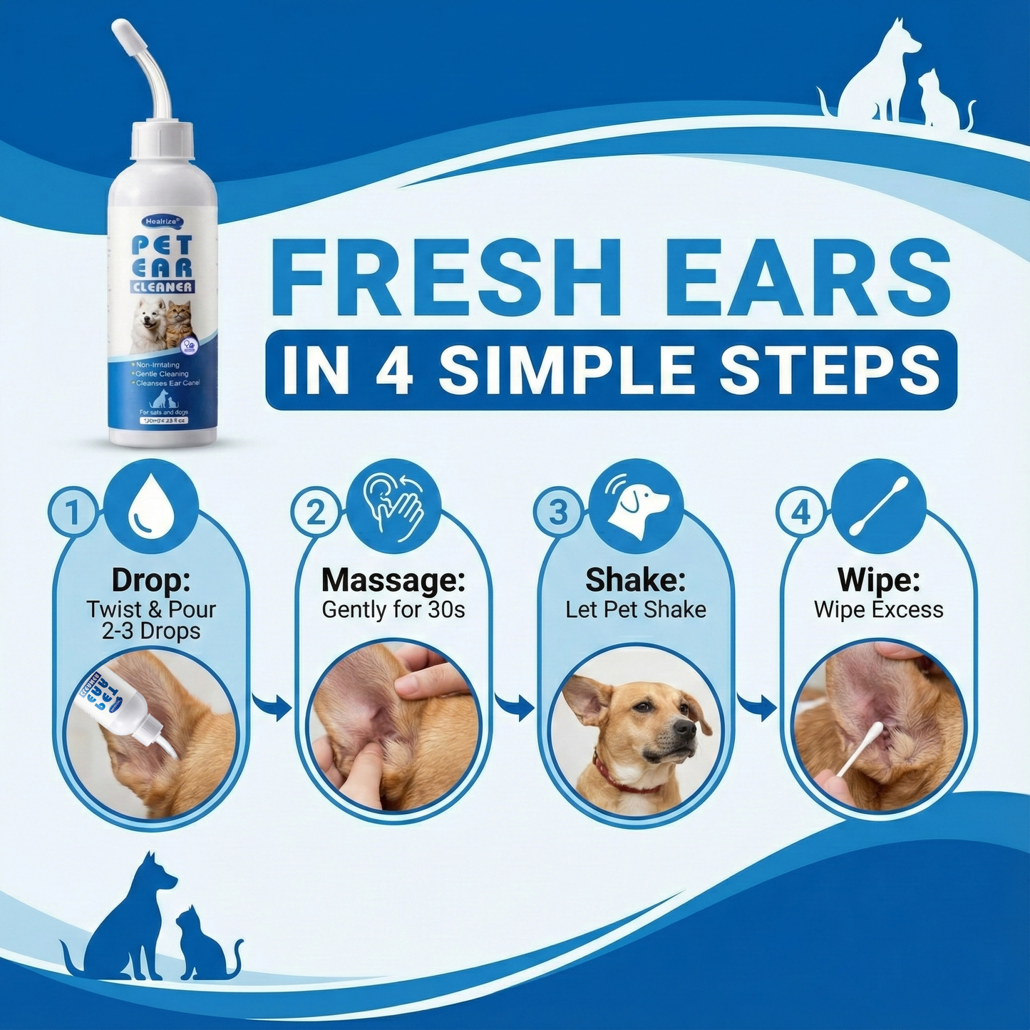 🎉New Year Sale | Healrize® Pet Ear Cleaner 50% OFF🎁