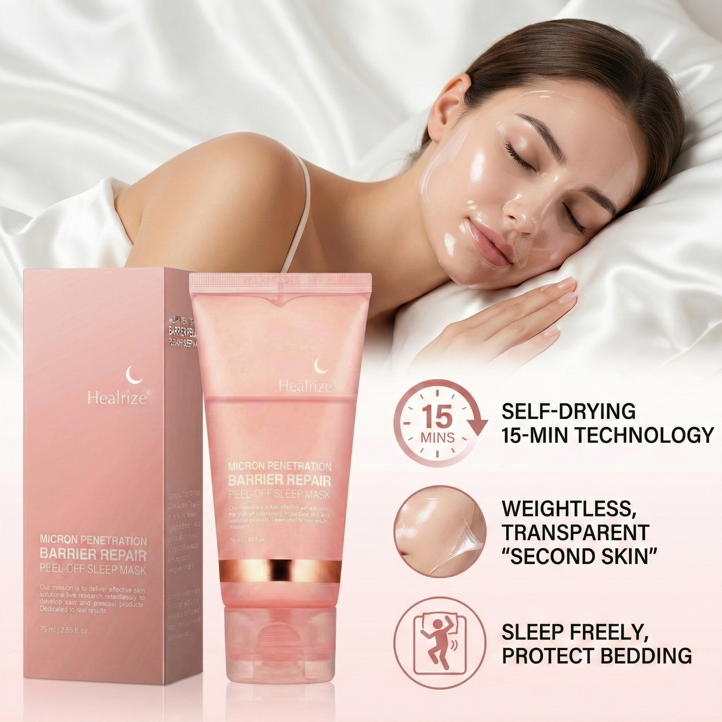 🔥𝙇𝙞𝙢𝙞𝙩𝙚𝙙-𝙏𝙞𝙢𝙚 𝙊𝙛𝙛𝙚𝙧 | Healrize®Micron Penetration Barrier Repair Peel-off Sleep Mask