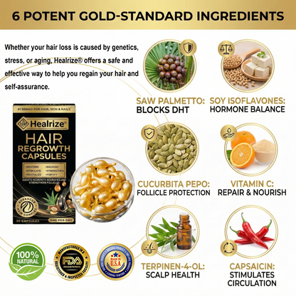 Best Seller 🎉limited-time discount| Healrize® Hair Regrowth Capsules 💖Revive Follicles, Boost Hair Volume