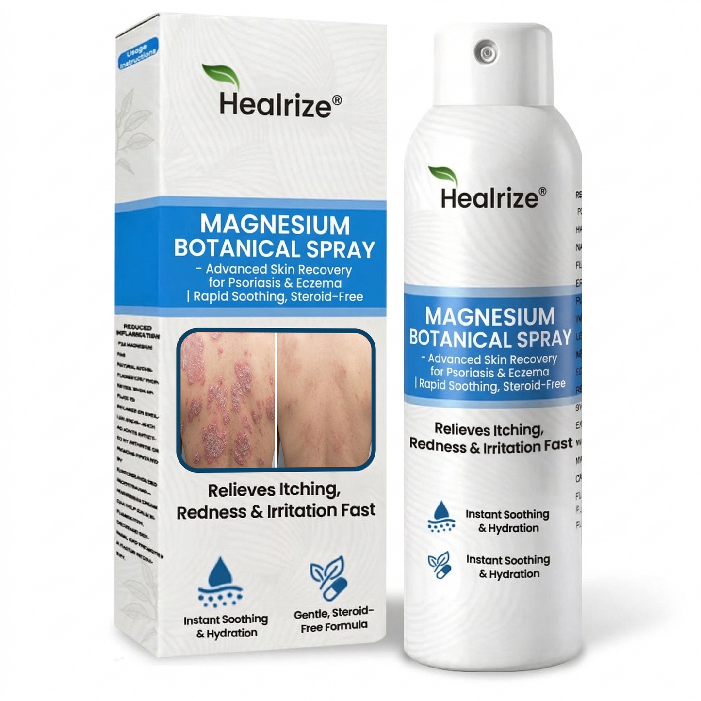 `Healrize® Magnesium Botanical Spray – Advanced Skin Recovery for Psoriasis & Eczema | Rapid Soothing, Steroid-Free