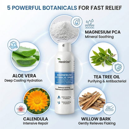 `Healrize® Magnesium Botanical Spray – Advanced Skin Recovery for Psoriasis & Eczema | Rapid Soothing, Steroid-Free