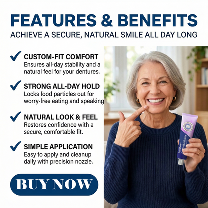 🎉Special limited-time discount-Dobshow® ComfortSeal Max Denture Adhesive-Long‑Lasting Hold for Secure Denture Wear🌎Global Shipping