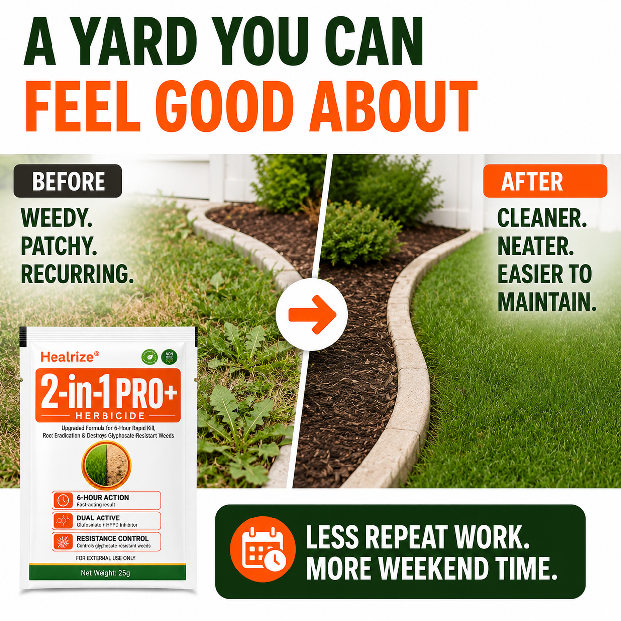 🎉Special limited-time discount🎉Healrize® Advanced 2-in-1 Pro+ Herbicide-Upgraded Formula for 6-Hour Rapid Kill, Root Eradication & Destroys Glyphosate-Resistant Weeds🔥Best Seller🔥