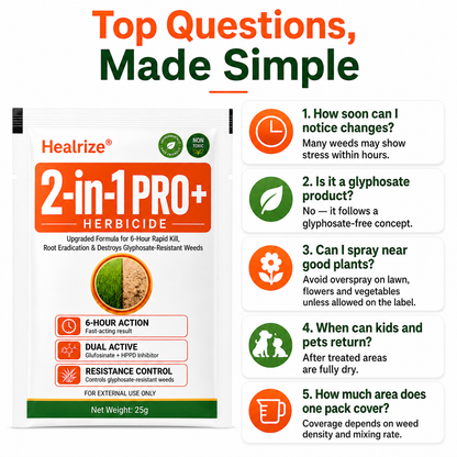 🎉Special limited-time discount🎉Healrize® Advanced 2-in-1 Pro+ Herbicide-Upgraded Formula for 6-Hour Rapid Kill, Root Eradication & Destroys Glyphosate-Resistant Weeds🔥Best Seller🔥