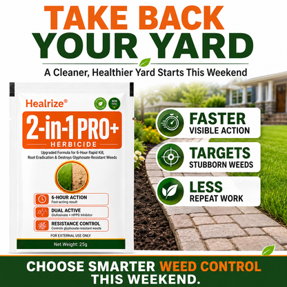 🎉Special limited-time discount🎉Healrize® Advanced 2-in-1 Pro+ Herbicide-Upgraded Formula for 6-Hour Rapid Kill, Root Eradication & Destroys Glyphosate-Resistant Weeds🔥Best Seller🔥
