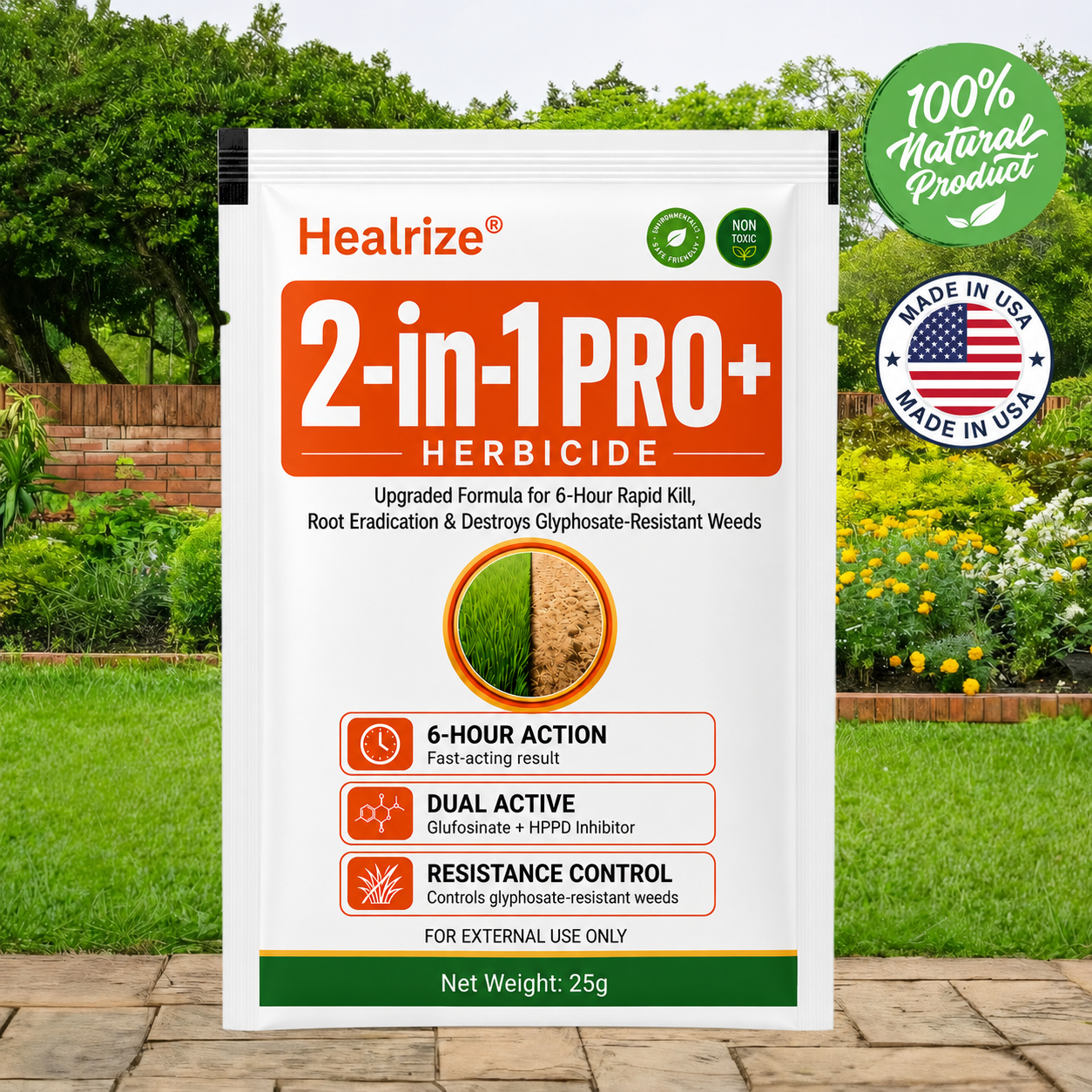 🎉Special limited-time discount🎉Healrize® Advanced 2-in-1 Pro+ Herbicide-Upgraded Formula for 6-Hour Rapid Kill, Root Eradication & Destroys Glyphosate-Resistant Weeds🔥Best Seller🔥