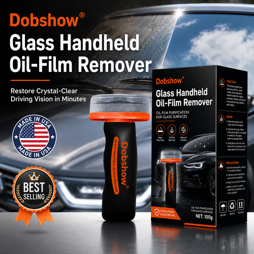 🎉Special limited-time discount🎉Dobshow®Glass Handheld Oil-Film Remover-Crystal-Clear Vision, Stubborn Oil-Film Dissolving, Rain-Streaking Prevention,Night-Glare Elimination🔥Best Seller🔥